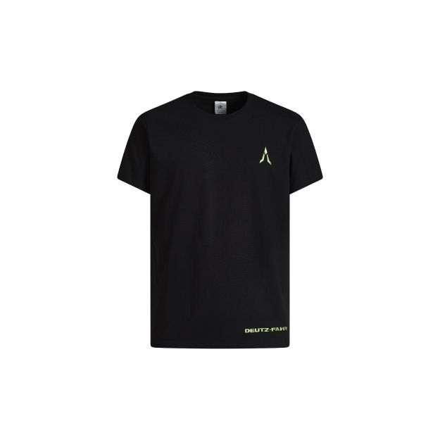 Image de T-shirt noir avec logo brodé DEUTZ-FAHR