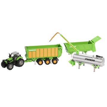 Agrandir l'image de Tracteur jouet DEUTZ-FAHR Agrotron avec jeu de remorques Joskin Image de Tracteur jouet DEUTZ-FAHR Agrotron avec jeu de remorques Joskin