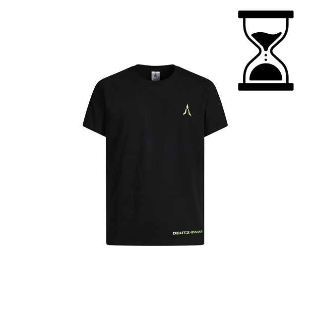 Image de T-shirt noir avec logo brodé DEUTZ-FAHR