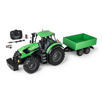 Agrandir l'image de Tracteur télécommandé DEUTZ-FAHR avec remorque Image de Tracteur télécommandé DEUTZ-FAHR avec remorque