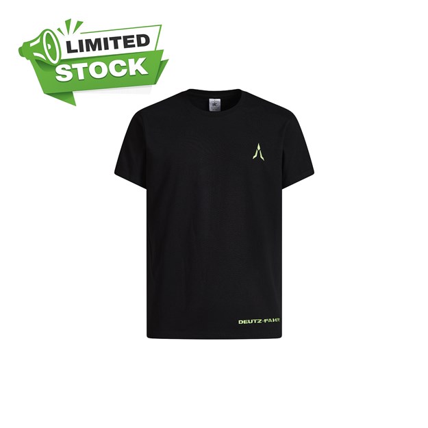 Image de T-shirt noir avec logo brodé DEUTZ-FAHR
